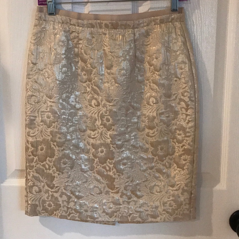 Gold pencil skirt